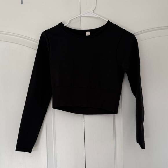 Offline Tops - Offline by Aerie Black Long Sleeve Crop Top